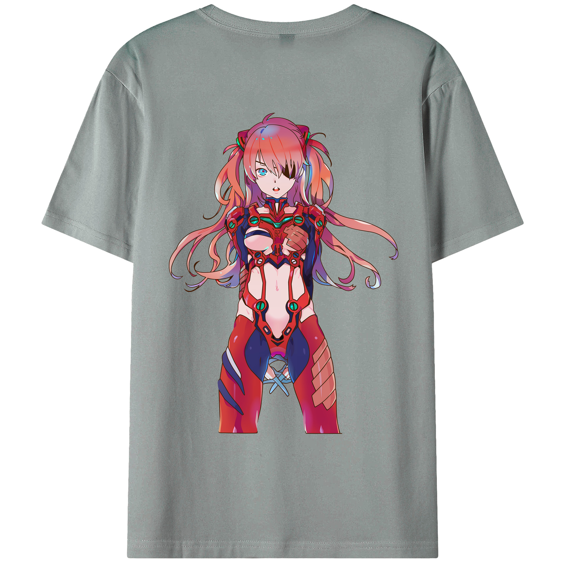 （画像用） EVA 新世紀エヴァンゲリオン 綿100％ メンズ半袖Tシャツ（バックプリント） 通気性